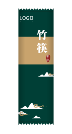 中式花纹餐具包筷子套设计