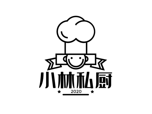 创意简约卡通厨师图标标志logo设计