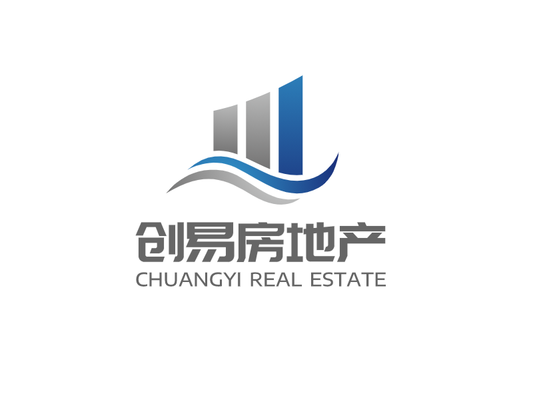 简约流畅线条房产logo设计