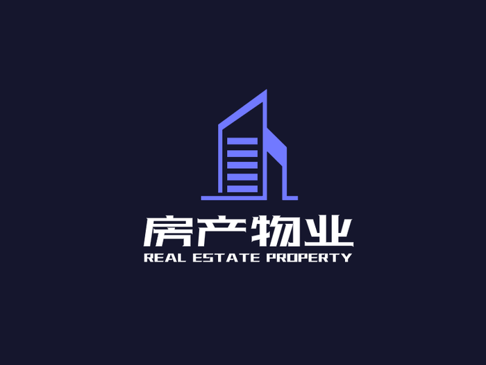 黑色简约房产地产公司logo设计