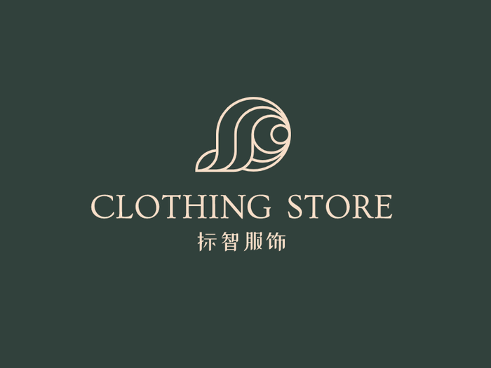 绿色简约高级店铺图标logo设计