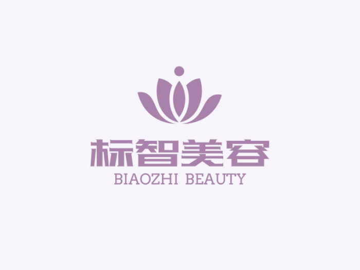 紫色简约文艺店铺logo设计