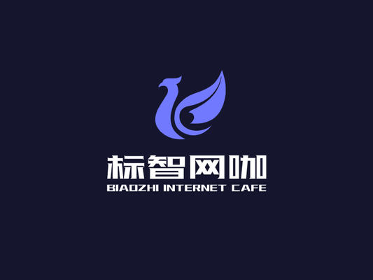 黑色简约酷炫店铺logo设计