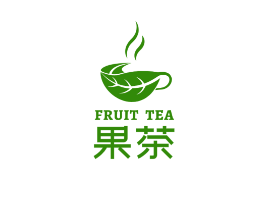 绿色简约创意茶产品商标logo设计