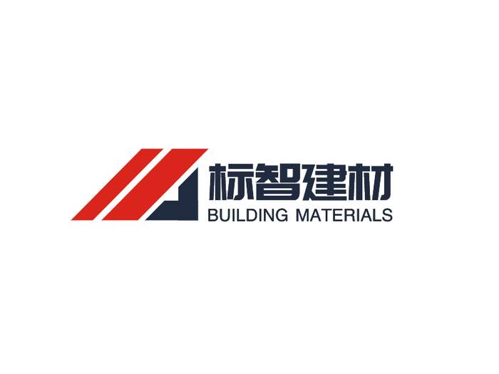 红蓝色简约商务建材logo设计