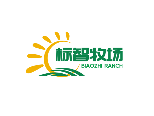 绿色创意太阳牧场logo设计