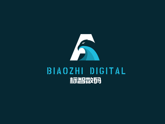 蓝色酷炫字母鹰logo设计