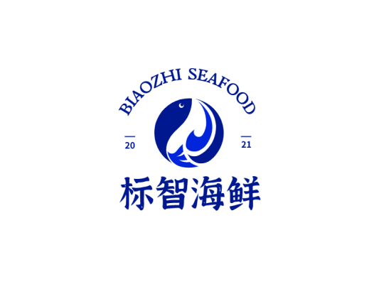 简约餐饮海鲜鱼logo设计