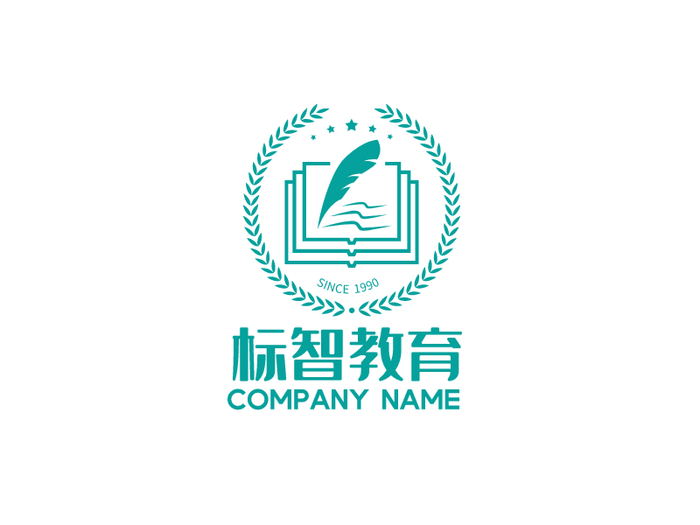 简约创意教育行业徽章logo护色剂