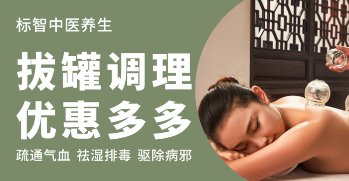 绿色中医养生简约 横板海报banner