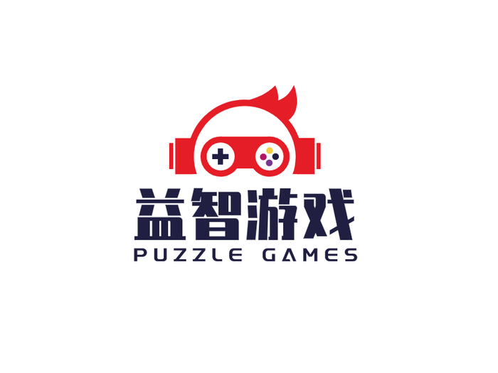 红色简约创意机器人公司logo设计