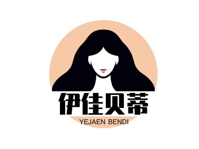 女性头发门头店铺图标标志LOGO设计