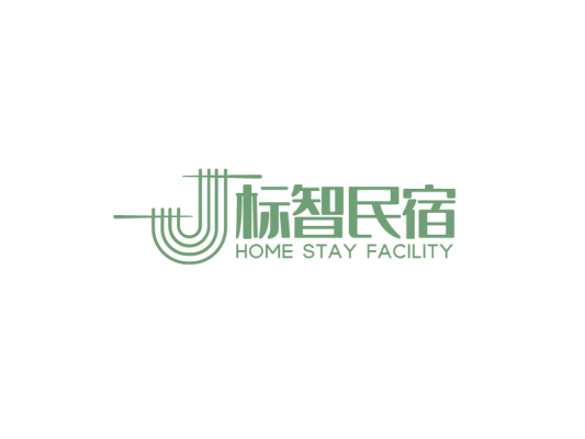 简约清新酒店民宿logo设计
