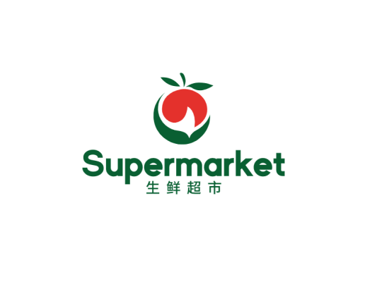 简约生鲜超市店铺logo设计