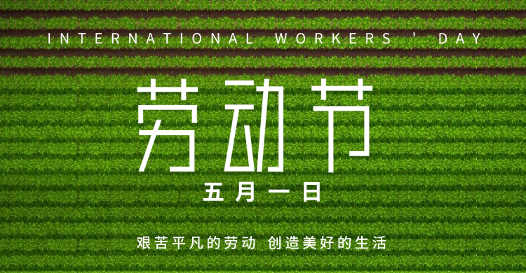 绿色简约五一劳动节横版海报banner设计