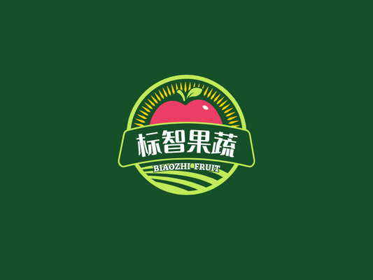 卡通徽章生鲜水果logo设计