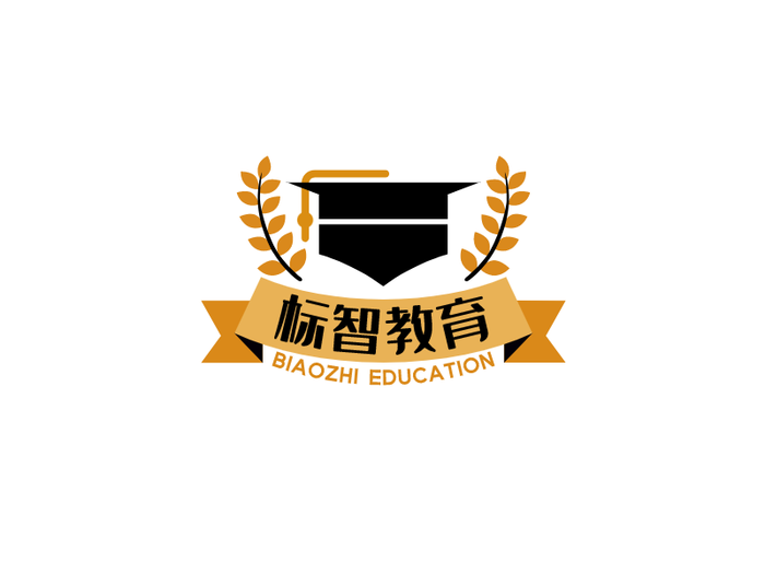 创意学校教育学士帽logo设计