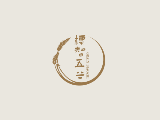 中式简约餐饮农产品徽章logo设计