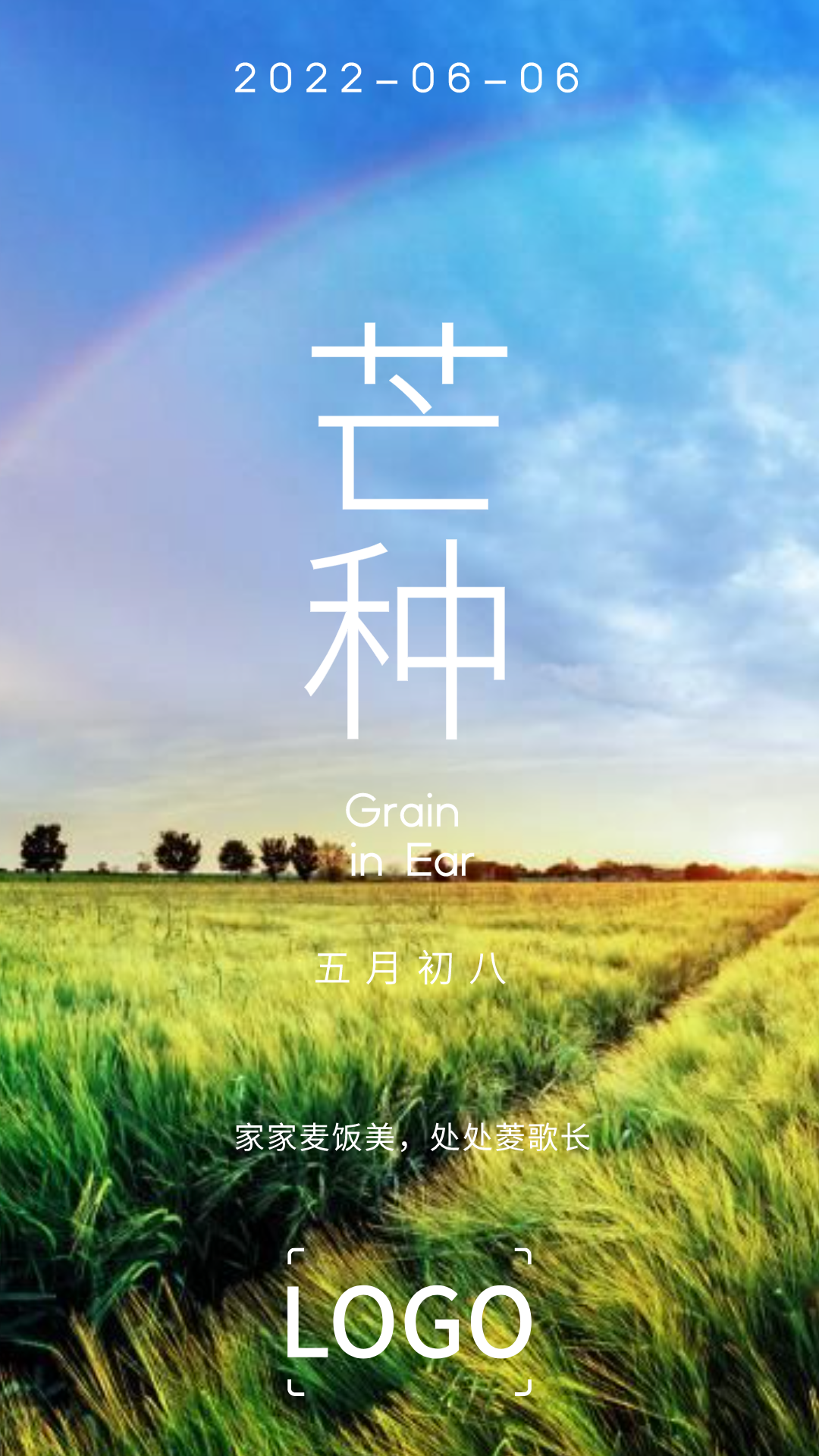 实景 24节气 芒种 海报设计
