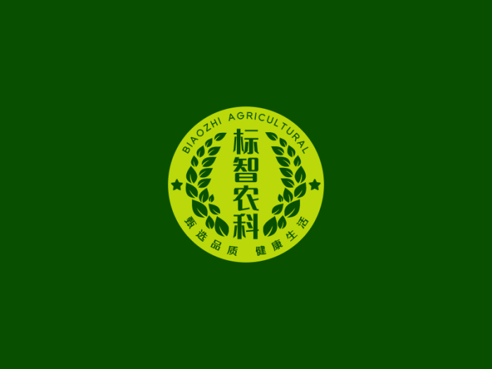 简约绿色农业徽章logo设计
