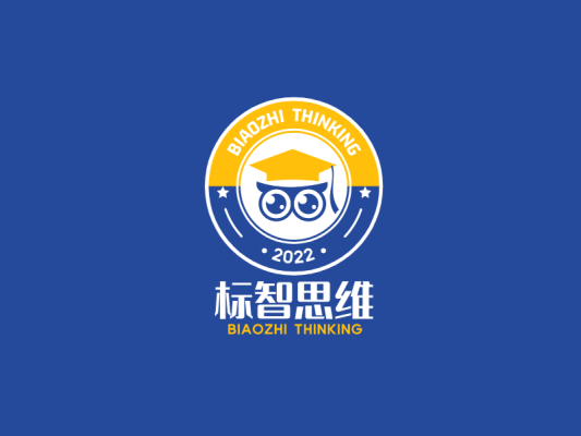 可爱卡通教育培训徽章logo设计