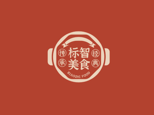 中式餐饮徽章美食logo设计