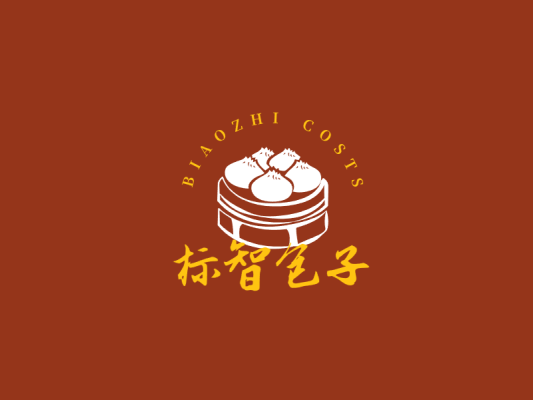 复古中式餐饮包子logo设计