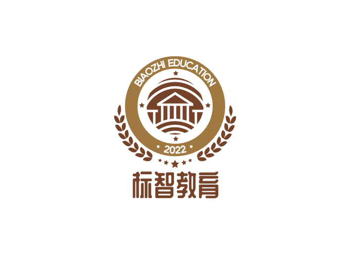 简约教育徽章logo设计