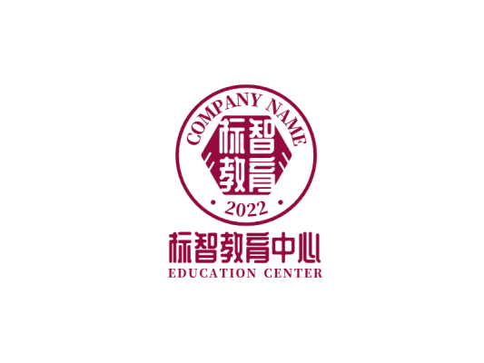 简约文化教育徽章logo设计