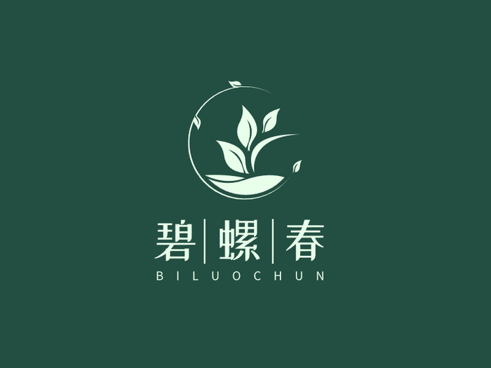 绿色中式简约叶子logo设计