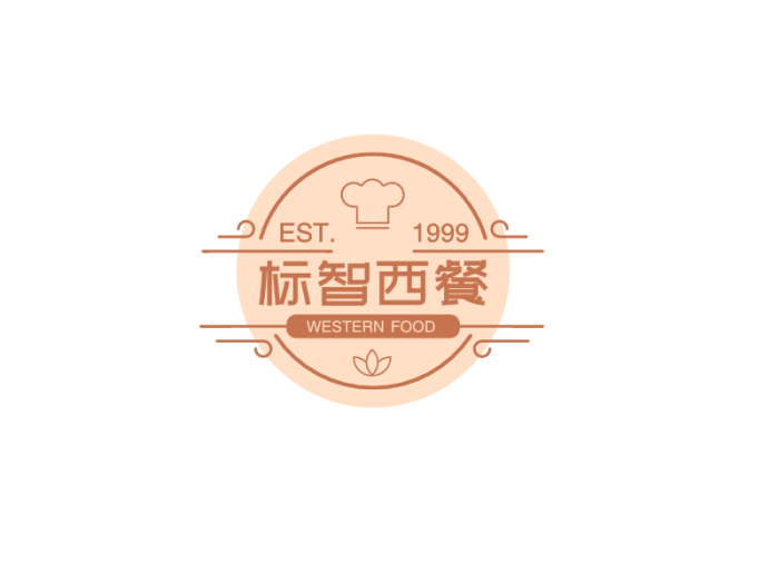 欧式文艺餐饮徽章logo设计