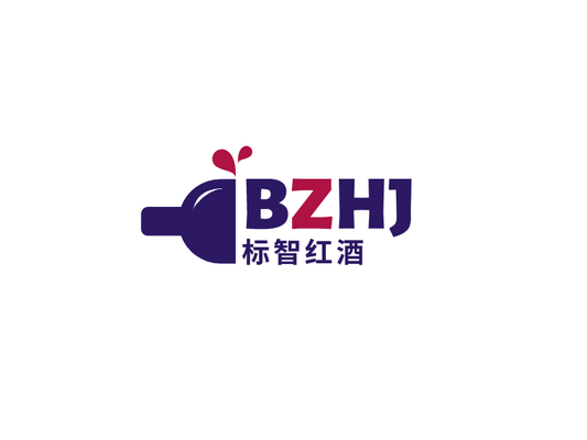 简约红酒logo设计