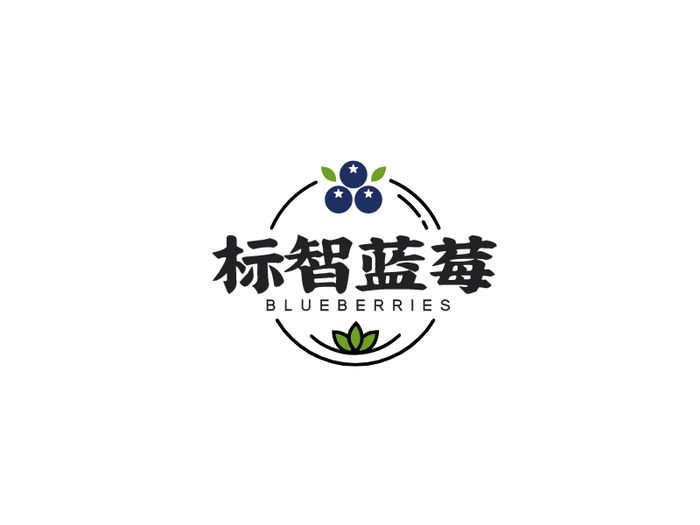 简约水果蓝莓logo设计