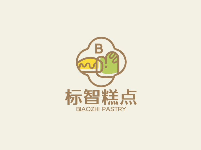 文艺简约糕点logo设计