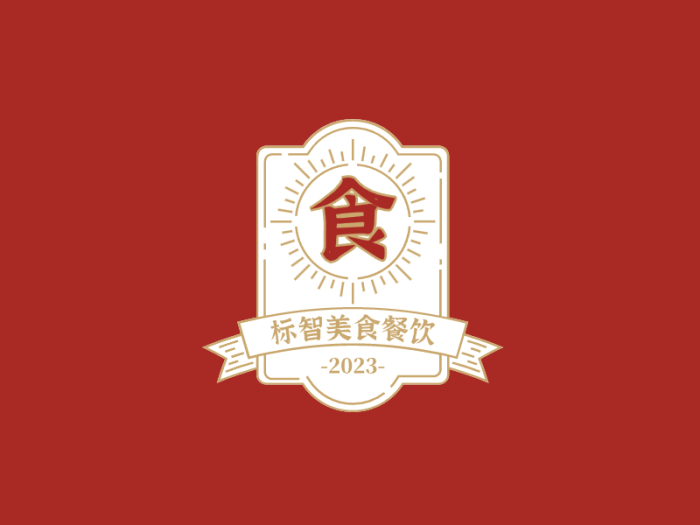 创意国潮徽章餐饮logo设计