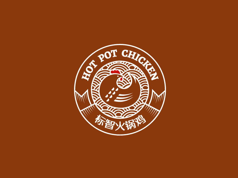 创意徽章餐饮鸡logo设计