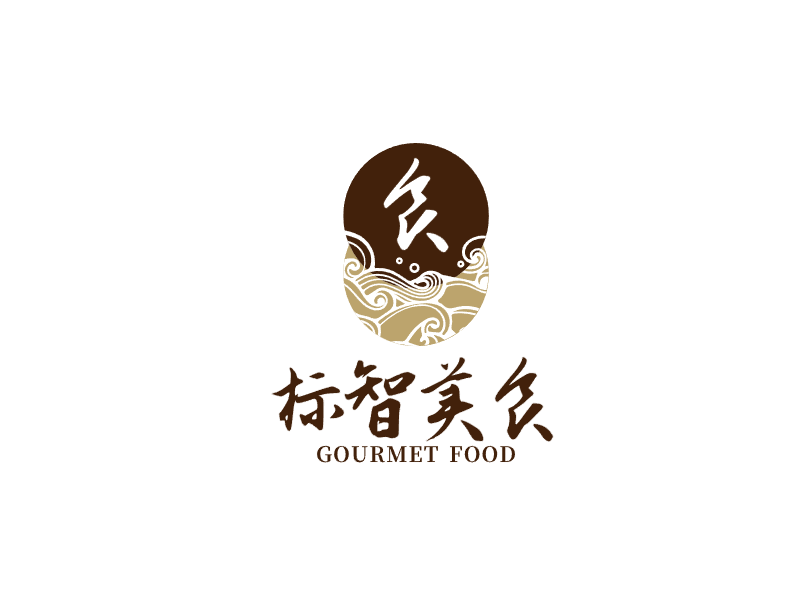 中式文艺美食logo设计