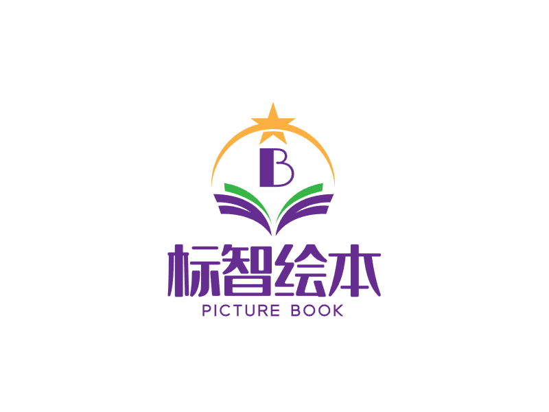 简约书本教育logo设计